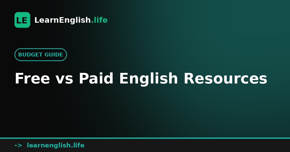 Free vs paid English learning resources comparison